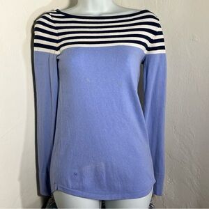Lilly Pulitzer Navy and Periwinkle Striped Sweater